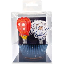 ScrapCooking - Cupcakevormpjes & Toppers - Ruimte - Set/24