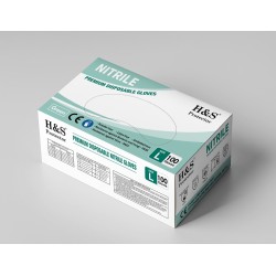 H&S PROTECTOR - Nitril handschoenen - Wegwerp handschoenen - Groen - S - Poedervrij - 100 stuks