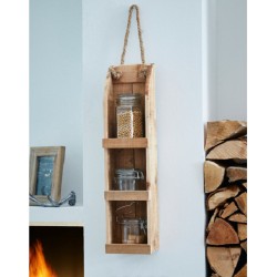 Dream-Living Gerecycleerd houten opberg hangplank-15x11x62 cm-1 stuks