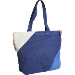 Strandtas van NoMorePlastic - Indigo Blue - Herfst Winter Collectie - Duurzaam - Gerecycled bedlinnen
