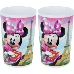 4x stuks kunststof drinkbeker Disney Minnie Mouse 220 ml - Onbreekbare kinder bekers