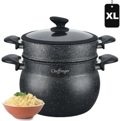 MONOO Couscous Pan - 12 Liter - Stoompan - Couscoussière - Inductie - Couscouspan