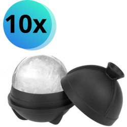 IJsballen set - BIEK20® - 10 stuks - Luxe Whiskey IJsballenvorm - IJsvormpjes - Whisky - Ronde IJsblokjesvorm - Whiskey stones - Whiskey stenen - Cocktails - Whiskey set - Cadeau Tip