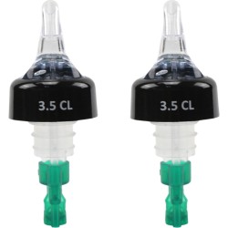 Veluw Kogelmaatschenker 3,5 cl - Professionele Schenktuit Drank - Groen - Set van 2