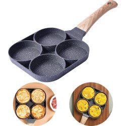 Pannenkoekenpan Inductie - Pancake Pan - Omeletpan - Omeletmaker -Eierpan- anti aanbak - 4 vakjes