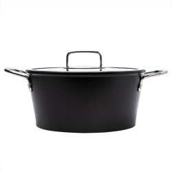 Serenk Excellence Kookpan - Graniet - Antiaanbaklaag - Vaatwasmachinebestendig - 2,64 liter - 22 cm