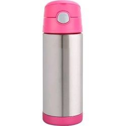 Newcups - drinkbeker voor warm & koud – 350 ml - voor kinderen - schoolbeker - RVS - BPA vrij - Roze