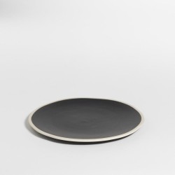 The Table atelier - dinerbord - Ø 26 cm - handgemaakt - zwart/wit