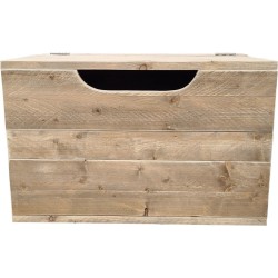 Wood4you - Speelgoedkist - Kick Steigerhout 80Lx50Hx50D cm - opbergkist