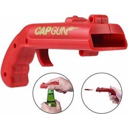 Bierdopschieter - Bieropener - Firing Cap Gun - Rood - Bierdopjes openen - Bierdop opener - Cadeau