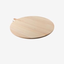 vtwonen - Houten Serveerplank - Rubberhout - Naturel - Ø 60 cm