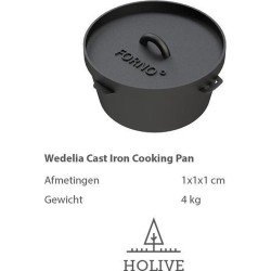 Forno Cast Iron Cooking Pan Dutch Oven Pan Gietijzer Cooking Camping pan bbq barbeque pan pan voor boven het vuur dutchoven