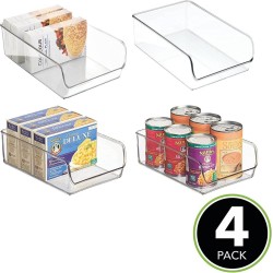 Set van 4 grotte opbergdozen koelkastorganizer