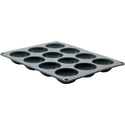 Siliconen vorm 12 cups Ø 4CM bolvorm 23.5 x 16 x 2,5 cm FP-DOMEPM-1