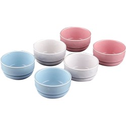 Sauspotjes/Sausbakjes - cl - Diameter - Multikleur - Keramiek - set van 6