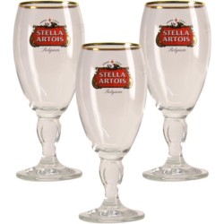 Stella Artois op voet Bierglas - 25cl - Set van 3