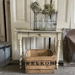 Houten Kist WELKOM | LiefsLabel | Handgemaakt | Krat | Fruitkist | Veilingkrat | Souvenir | Opbergkist | Speelgoedkist | Krantenbak | Verhuiscadeau | Cadeau Housewarming | Vintage