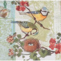 Servetten Bird Family 33 x 33 cm