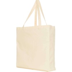 Canvas tas - 10 stuks - 10x canvas tas 38x12x42cm Ecru - 0 x 0 x 0 cm - Canvas shopper - Canvas schoudertas