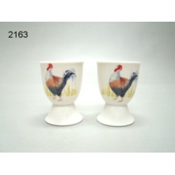 Eierdopjes Country Chickens set/2