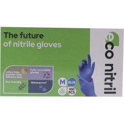 100x - Gloovy - Eco gloves - Duurzame hygiëne handschoenen - Blauw XL