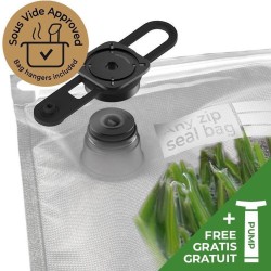 Nanostopper - Vacuümset voor zakken + Vacuümpomp - Sous Vide Koken - Zakken Vacumeren - Vacuümzakken Adapter - Vacumeren - Afsluiting Luchtdicht - Vacuüm Stopper