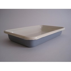 Emaille ovenschaal - 30 x 18 cm - grijs