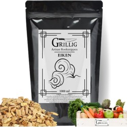 Grillig Artisan - Rooksnippers Eiken - Rookhout voor warm roken - 2 liter