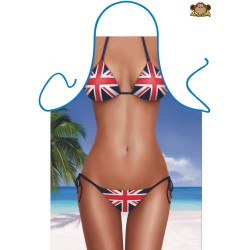 Partychimp Schort Groot Brittannië Bikini Barbecue Bbq Accesoires Moederdag Cadeautje Schorten voor Vrouwen Schort Vrijgezellen feest Vrouw Bride to Be - 80 x 56 cm - Polyester