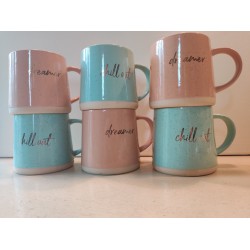 cha cult - koffietas - tas met opdruk - set van 6