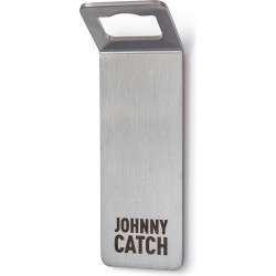 Höfats Johnny Catch - Opener - Magneet - RVS - 13x4x3 cm - Geborsteld roestvrij staal - Muur