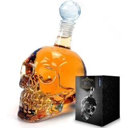 MikaMax Skull Bottle - Whiskey karaf - Decanteer Karaf - Schedel - Karaf - 1 Liter - Glas