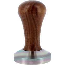 BaristaPro Koffie Tamper - Waalnoothout - Nonotech Flat Base - 58mm