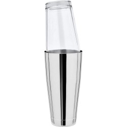 Boston shaker compleet met origineel mengglas - roestvrij staal - 28oz.=828 ml.