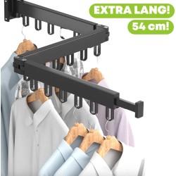 Handygoods Inklapbaar Droogrek - 54 CM - Kledingrek - Wasrek - Kledingroede - Kledingstang - Wanddroogrek - Droogrek muur - Hangdroogrek - Wasrek hangend - Wasrek muur - Inklapbaar