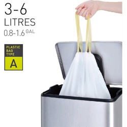 EKO afvalzakken type A 3-6 liter wit - Doos 24 x 30 zakken