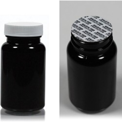 Ornina - 100ml bruin poederpot - zalfpotje - pillen/medicijn potjes