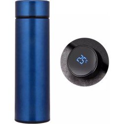 Slimme Thermosfles met LCD display - Isolatiefles 500 milliliter - Dubbelwandige Thermosfles - Thermosbeker - Isoleerfles - Thermoskan - Travel Mug - bidon drinkfles - Koffiebeker - Drinkflessen - Smart Thermos - Metaal