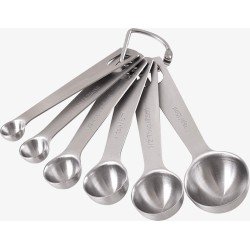 Newk 6 STKS lepels, roestvrij staal metalen keuken gereedschap set voor droge en vloeibare ingrediënten