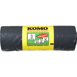 Komo Trekbandzakken 30x60Ltr - Vuilniszakken - Afvalzakken - recycled plastic