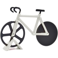 HMerch™ Pizzasnijder Fiets - Wit - Pizzaroller - Racefiets - Pizza Snijder / Mes - Kerstcadeau / Sinterklaascadeau