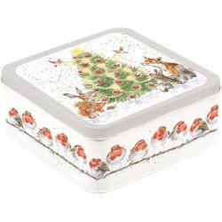 Voorraadblik Kerst - Wrendale Designs - Woodland Christmas - Kerstblik - Christmas Tin