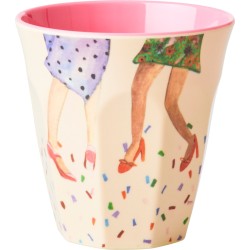 Rice Melamine beker met dansende benen/ medium per 2 bekers