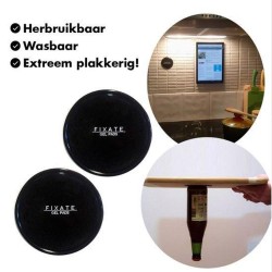 Fixate Gel Pads | Allesplakkers | Dubbelzijdige Plak Pad | Set van 4 - 2x rond en 2x driehoek