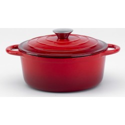 Relance Le beausette braadpan met druppeldeksel - Ø 22 cm - gietijzer - rood