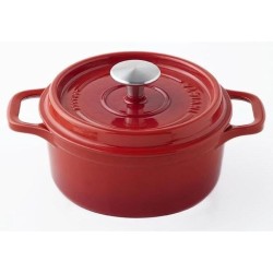 INVICTA Ronde cocotte - � 18 cm - Robijn - Alle warmtebronnen inclusief inductie