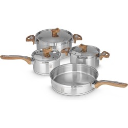 Serenk Definition pannenset met bijpassende deksels, alle soorten kookplaten inclusief inductie