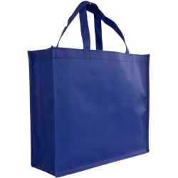 Shopper Bag - 10 stuks - Blauw - 42 x 35 x 12 - Non Woven - Shopper tas