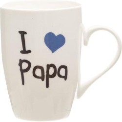 Beker 'i love papa' 360ml d8,3xh10,5cm 6 stuks
