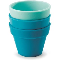 FusionBrands PetitPot Serveerschaaltjes - Siliconen - Blauw - Set van 3 stuks